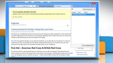 How to Subscribe and view the RSS Feed in Internet Explorer® 10