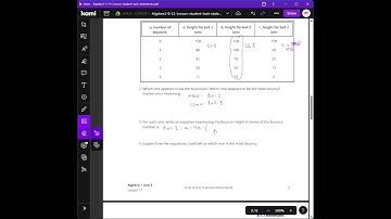 Algebra I: UNIT 5 - LESSON 11