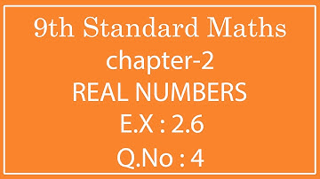 9th STD Maths (2020 Edition) 5 MARKS E.X : 2.6 Q.No-4