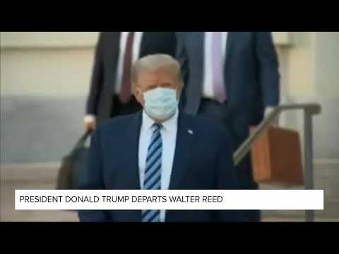 President Trump leaves Walter Reed Medical Center after treatment for COVID-19