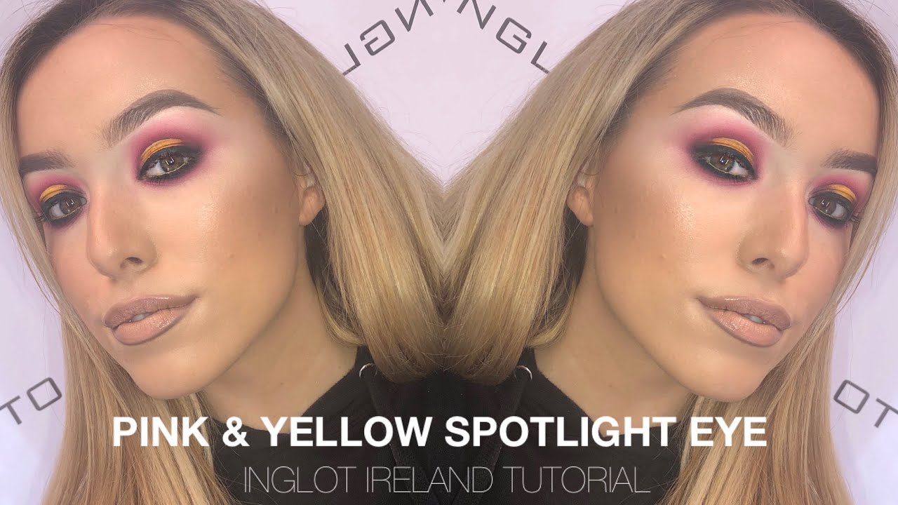 Pink Yellow Spotlight Eye Inglot Ireland Tutorial YouTube