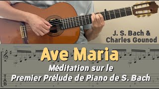 Ave Maria / J. S. Bach & Charles Gounod (Guitar) [Notation + TAB] Resimi