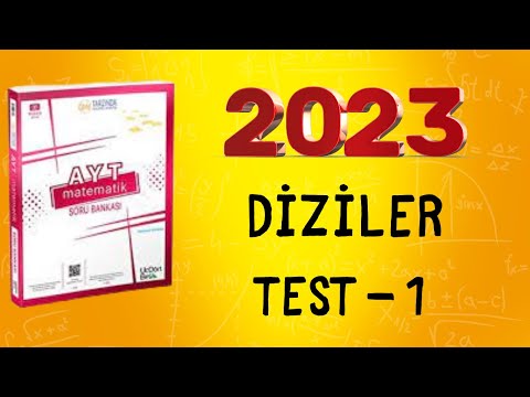 2023 | 345 AYT MATEMATİK SORU BANKASI ÇÖZÜMLERİ | DİZİLER TEST 1