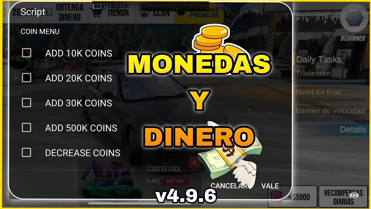 COMO PONER MONEDAS Y DINERO EN Car Parking Multiplayer Script v4.9.6 