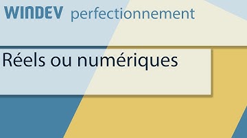WINDEV - La différence entre les type réels et numériques
