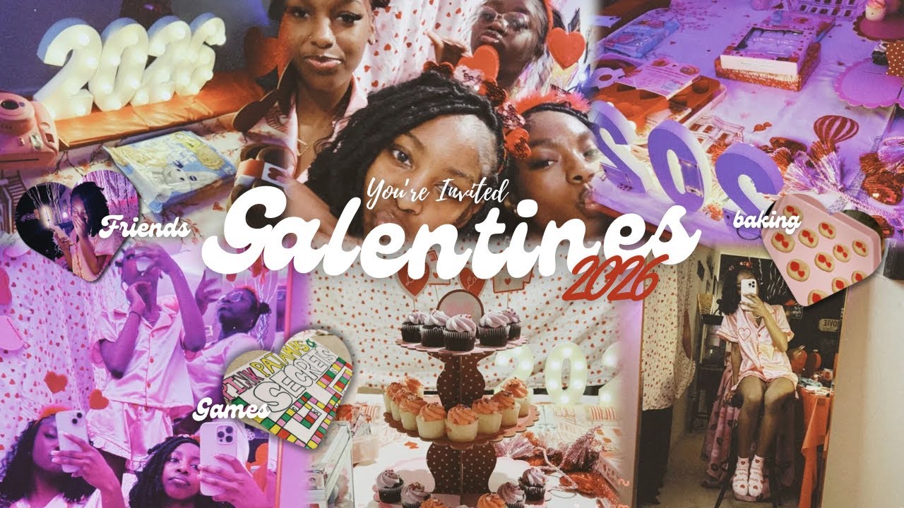 💕 WILL U BE MY VALENTINES? | Galentines Vlog, Matching Pjs, Games, Music, + More Fun!