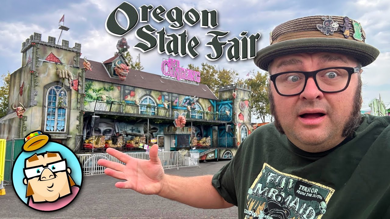 Oregon State Fair - Best Traveling Dark Ride - Rare Carnival Rides - Corn Ribs - Salem, OR