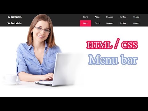 How to Create Menu bar / CSS menu bar / w tutorials