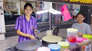 2 พี่น้อง ช่วยกันขายเครป หลังเลิกเรียน มาอุดหนุนน้องๆ กันนะครับ ร้านเครปเต็มคำ | YinFinFood