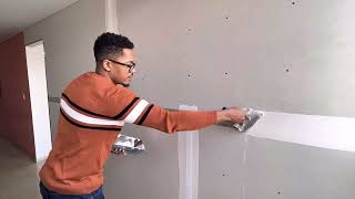 Enlucir pared de paneles de yeso fácilmente paso a paso! Colocar la pasta a la pared