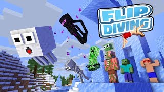 Minecraft Animation: Flip Diving Challenge!