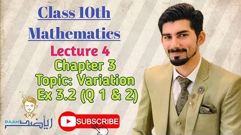 10th Class Maths Solution  | Chapter 3 |Lecture 4| Topic Variation & Ex 3.2 Q 1 & 2 | full solved