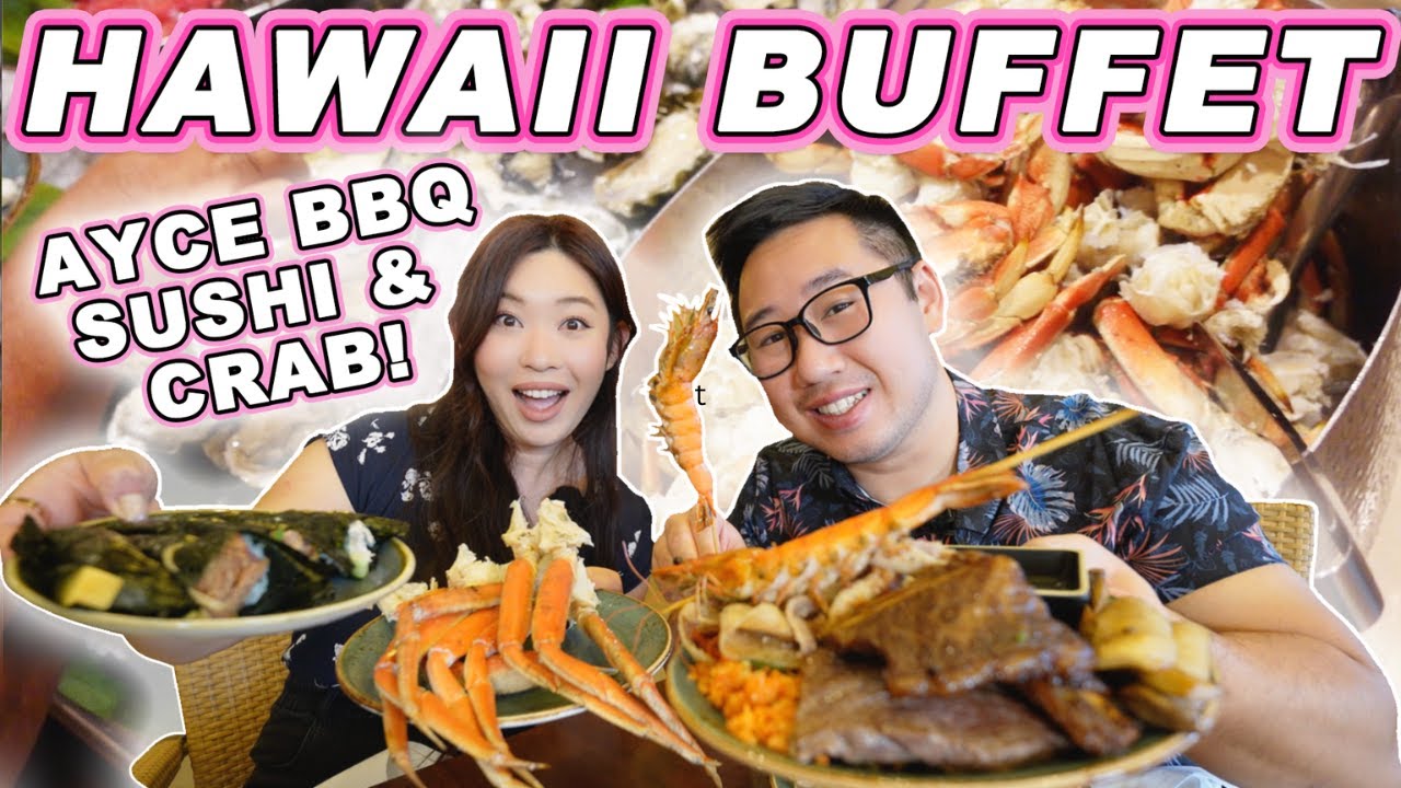 UNLIMITED Local Food BUFFET in Waikiki [Honolulu, Hawaii] ALL YOU CAN EAT BBQ, CRAB, SUSHI