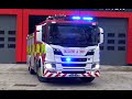 BRAND NEW 2019 SCANIA FIRE ENGINE! + Cleveland Police cars & vans responding