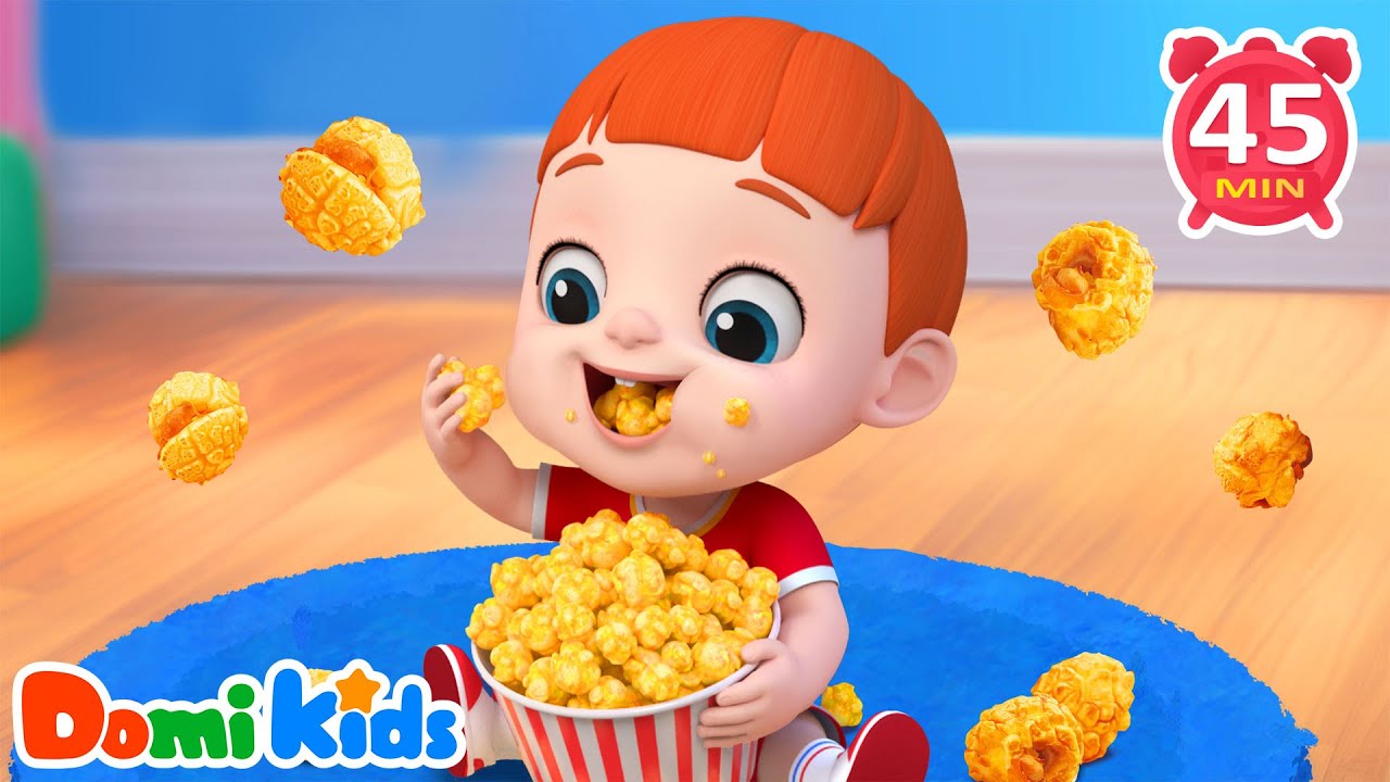 變色爆米花🍿🎨｜宝宝颜色认知｜宝宝益智游戏｜幼儿趣味美食｜宝宝互动儿歌｜親子教育歌曲｜寶貝多米