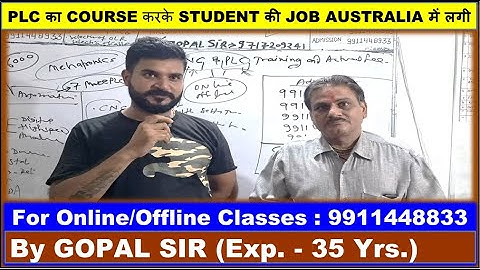 STUDENT GOT JOB IN AUSTRALIA AFTER COMING PLC COURSE FROM KRISHNA AUTOMATION BY GOPAL SIR #plc #hmi