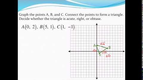 Determining if a triangle is right, acute, or obtuse (with the Dist Formula)