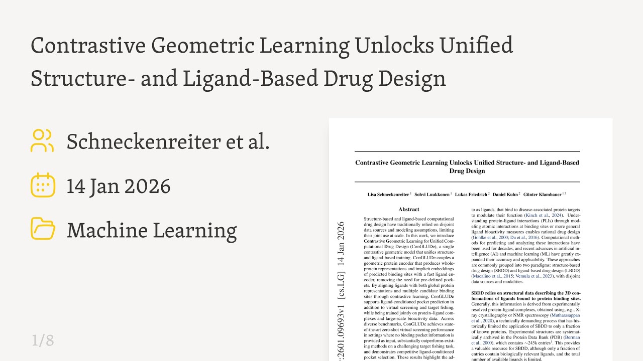 ConGLUDe: Bridging the Gap in AI Drug Discovery (2601.09693)
