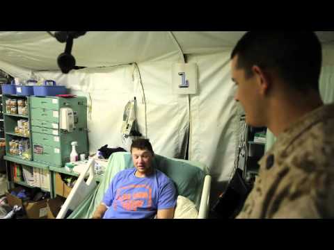 Navy Patient Tracker supporting his injured Marines