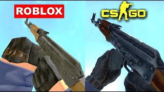 CS:GO vs ROBLOX Counter Blox - All Weapons Comparison