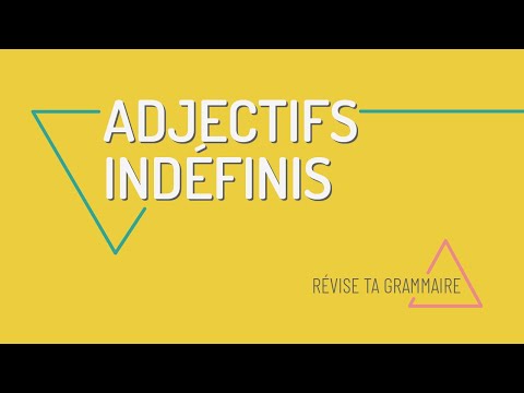 Vidéo: Sont nombreux et indéfinis ?