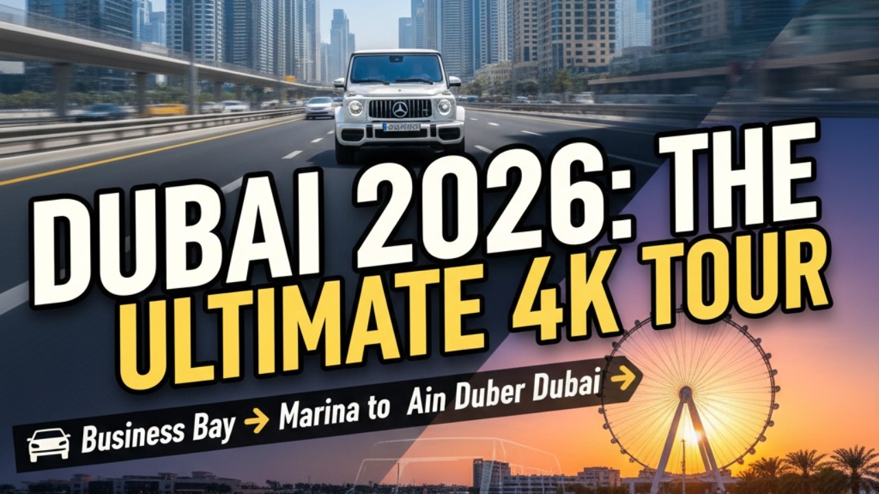 Is This the Most Beautiful Drive in the World? 4K HD Walking & Driving Tour (JLT, Marina,Bluewaters)