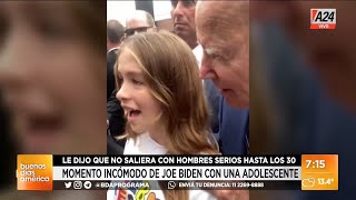 🔎 Momento incómodo de Joe Biden con una adolescente