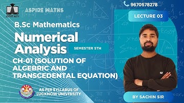 Numerical Analysis ||Newton Raphson&Fixed point iteration Methods ||B.Sc Sem5th ||Lucknow University