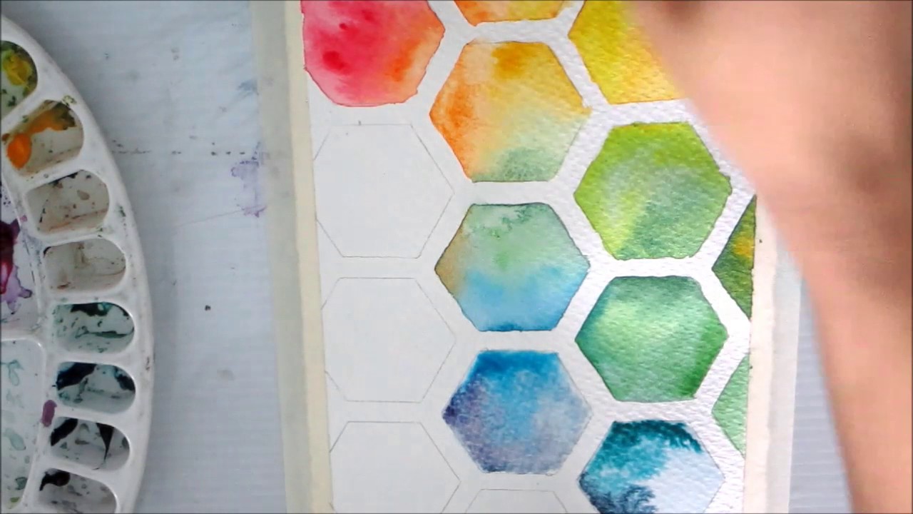 DIY Rainbow Watercolor Honeycombs and Backdrop — Rit Dye