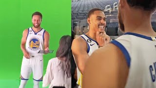 Steph Curry And Warriors Having Fun at Media Day