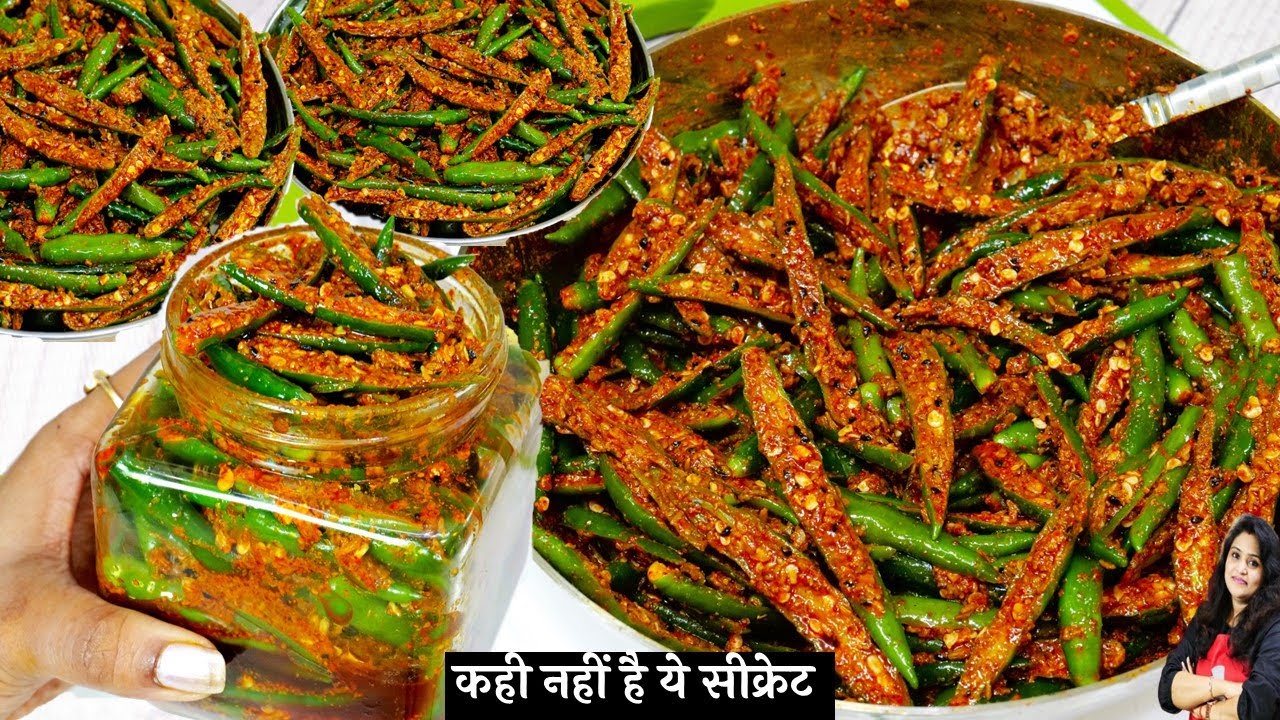               Instant Hari Mirch Ka Achar Kaise Banaen