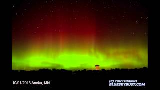 October 01, 2013 Aurora time lapse.  Near Anoka, MN