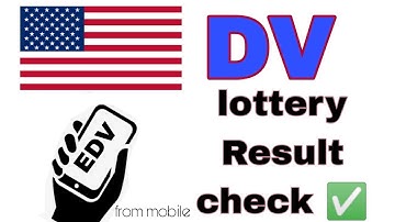 DV lottery results check / how to check EDV results from mobile phone #technology