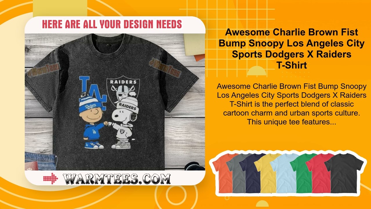 Awesome Charlie Brown Fist Bump Snoopy Los Angeles City Sports