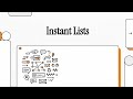 Instant Lists