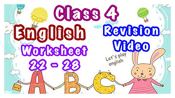 Class 4 English previous worksheet Revision video || EDMC CLASS 4 English Revision video