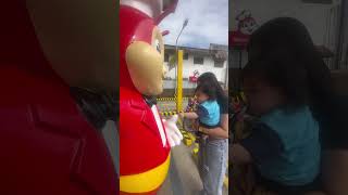 CUTE BABY COCO MEETING JOLIBEE FOR THE FIRST TIME #jolibee #cutebaby #trendingshorts #viralshorts
