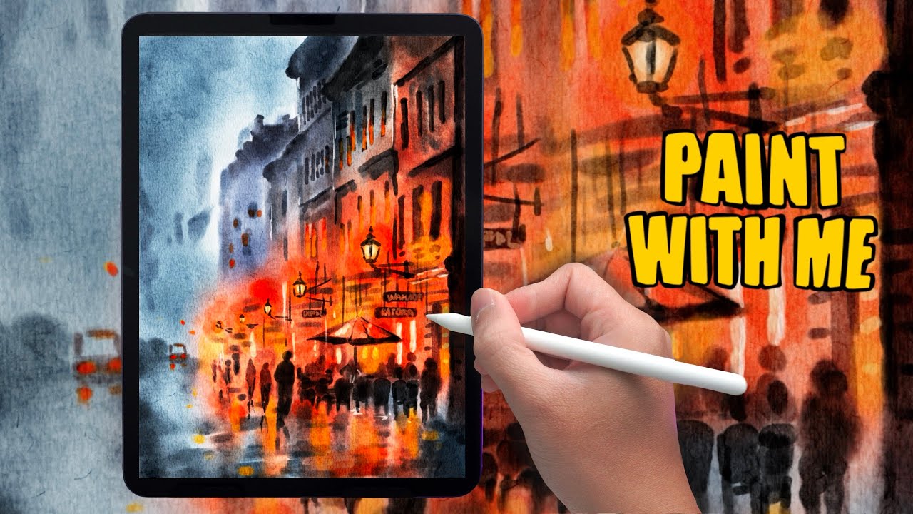 Paint With Me | City | Procreate Relaxing iPad Drawing