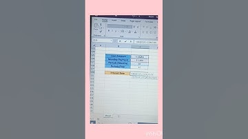 Calculate Rate of Interest in Excel.  #excel #youtubeshorts #ytshorts #exceltips #excellearn