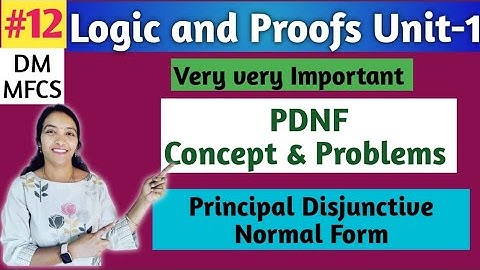 JNTUH DM | Problems on PDNF | Problems on Principle Disjunctive Normal form | Important Law of logic