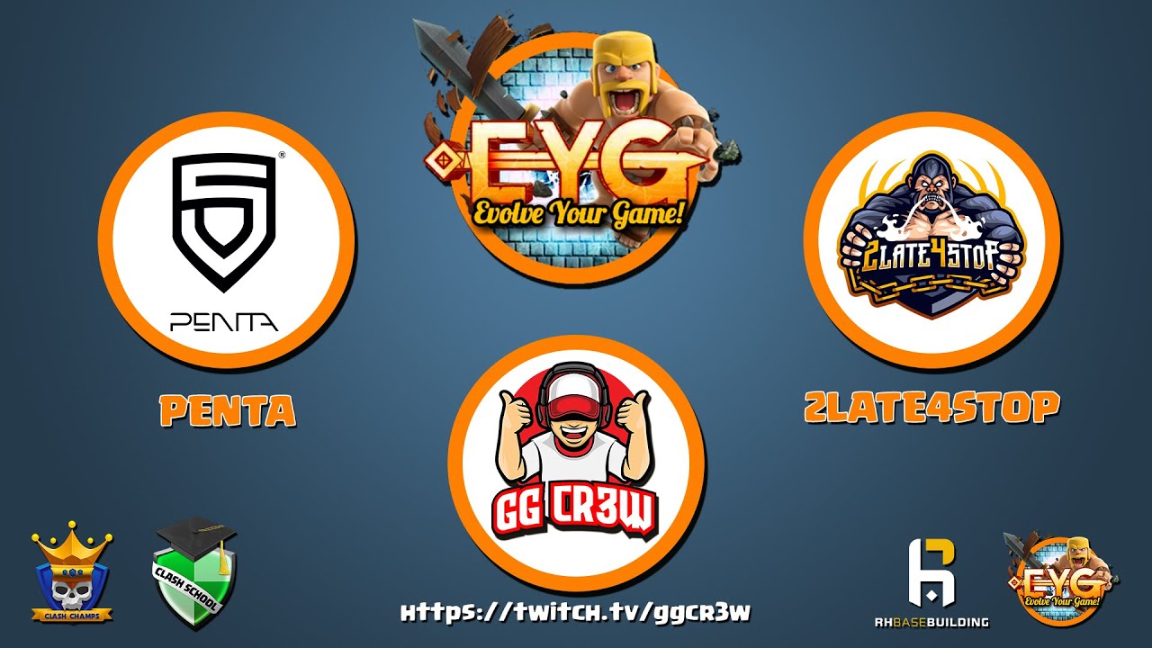 PENTA vs 2Late4Stop EYG & Gensan Clash vs eleVen Original PIT / CLASH OF CLANS /