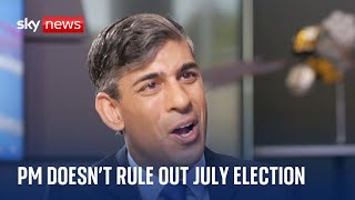 Rishi Sunak refuses to rule out July general election and praises Rwanda scheme by Sky News 6,484 views 7 hours ago 2 minutes, 35 seconds