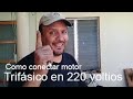 Como conectar motor trifasico en 220 voltios (monofásico)