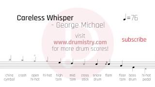 George Michael - Careless Whisper Drum Score chords