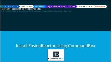 Installing FusionReactor with CommandBox