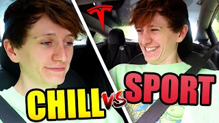 What's the difference between Tesla SPORT / CHILL mode?