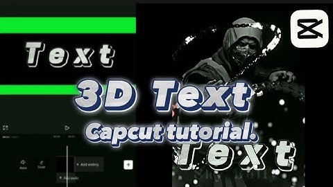 3D Text - Capcut tutorial 🔥 || Capcut new trending video editing