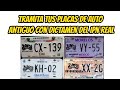 Placas de auto antiguo con dictamen IPN