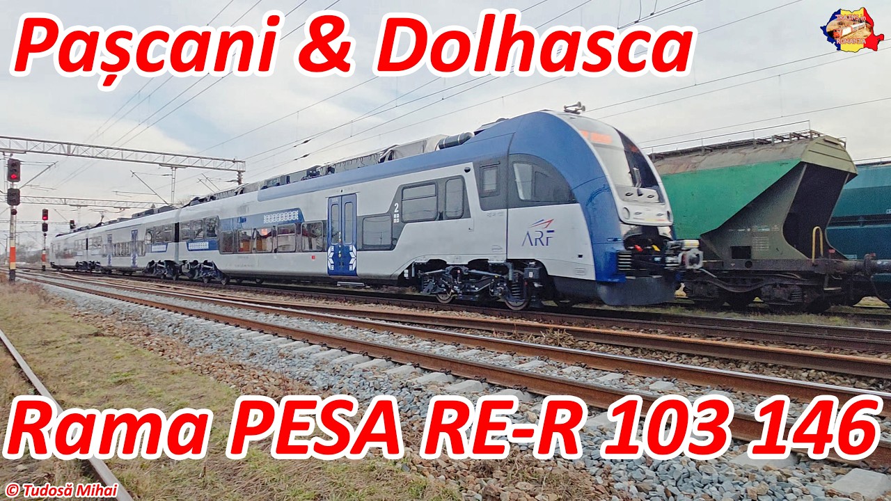 [4K] Rama electrica PESA RE-R 103 146 la Pascani si Dolhasca in teste [martie, 2026]