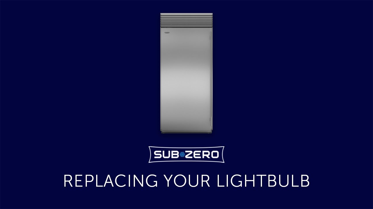 Sub Zero 500 Series Light Bulb Replacement Diffuser Removal